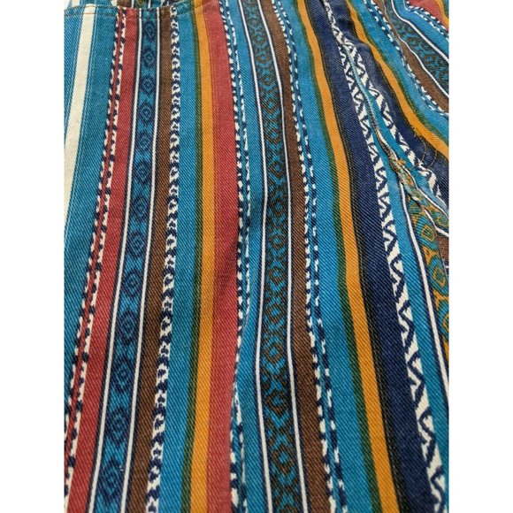 Vintage High Waist Shorts Pattern Action West Women's Size 8 Striped - Picture 2 of 6